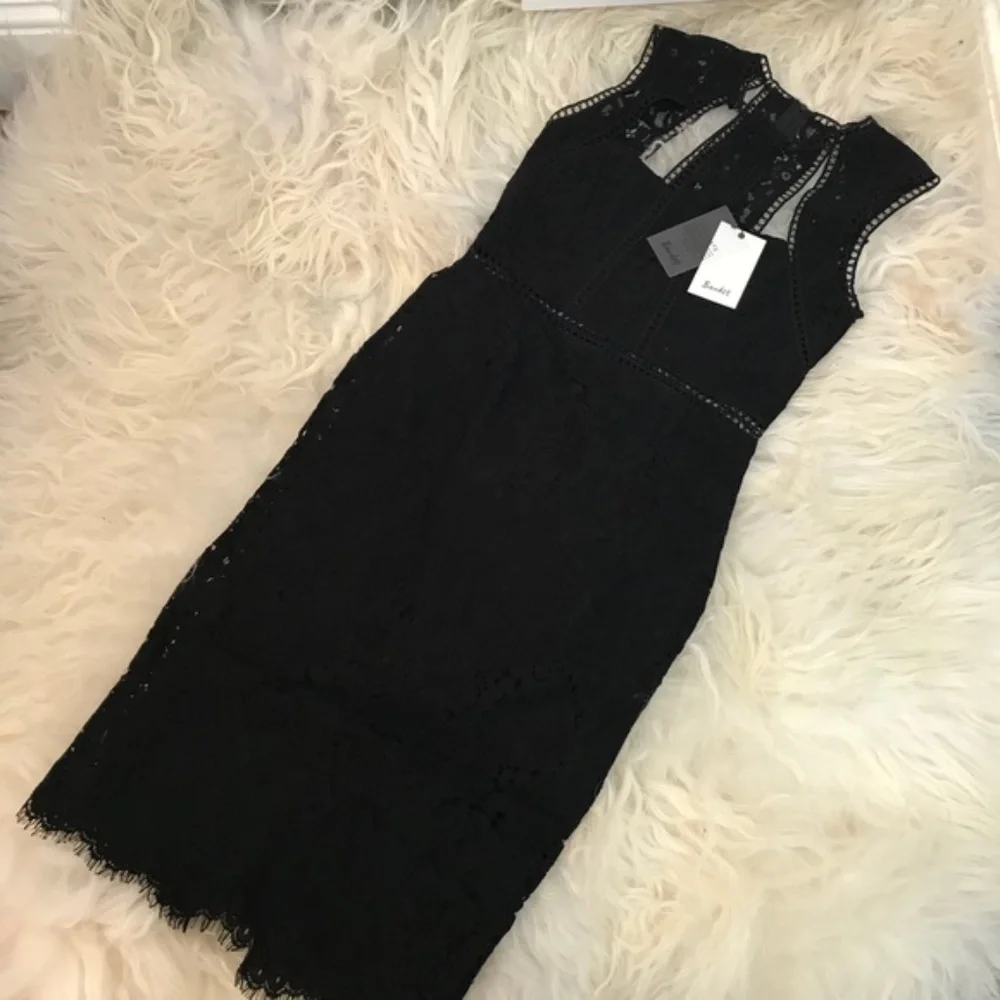 Bardot Splice Panel Lace Cocktail Dress 1619 - Picture 8 of 8